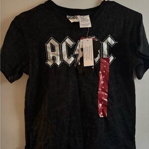 AC/DC Kids Black T-Shirt girls size 8